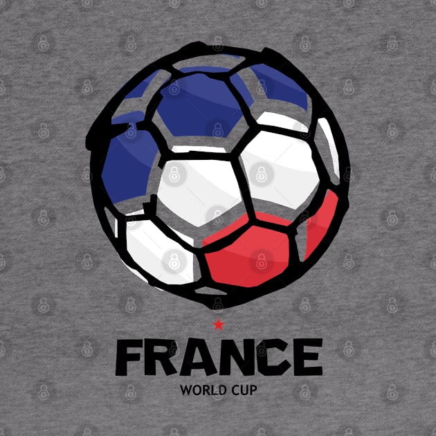 France Football Country Flag by KewaleeTee